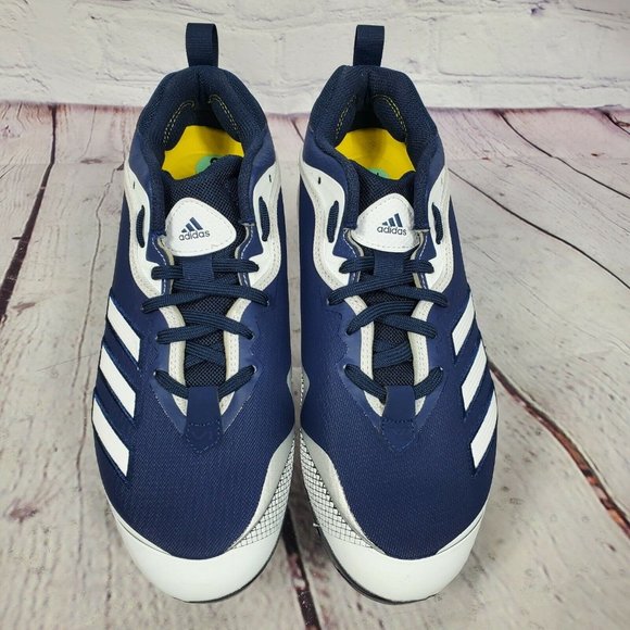 Adidas Men's Size 8.5 Navy Icon 6 Bounce Ironskin Baseball Cleats - Picture 6 of 8